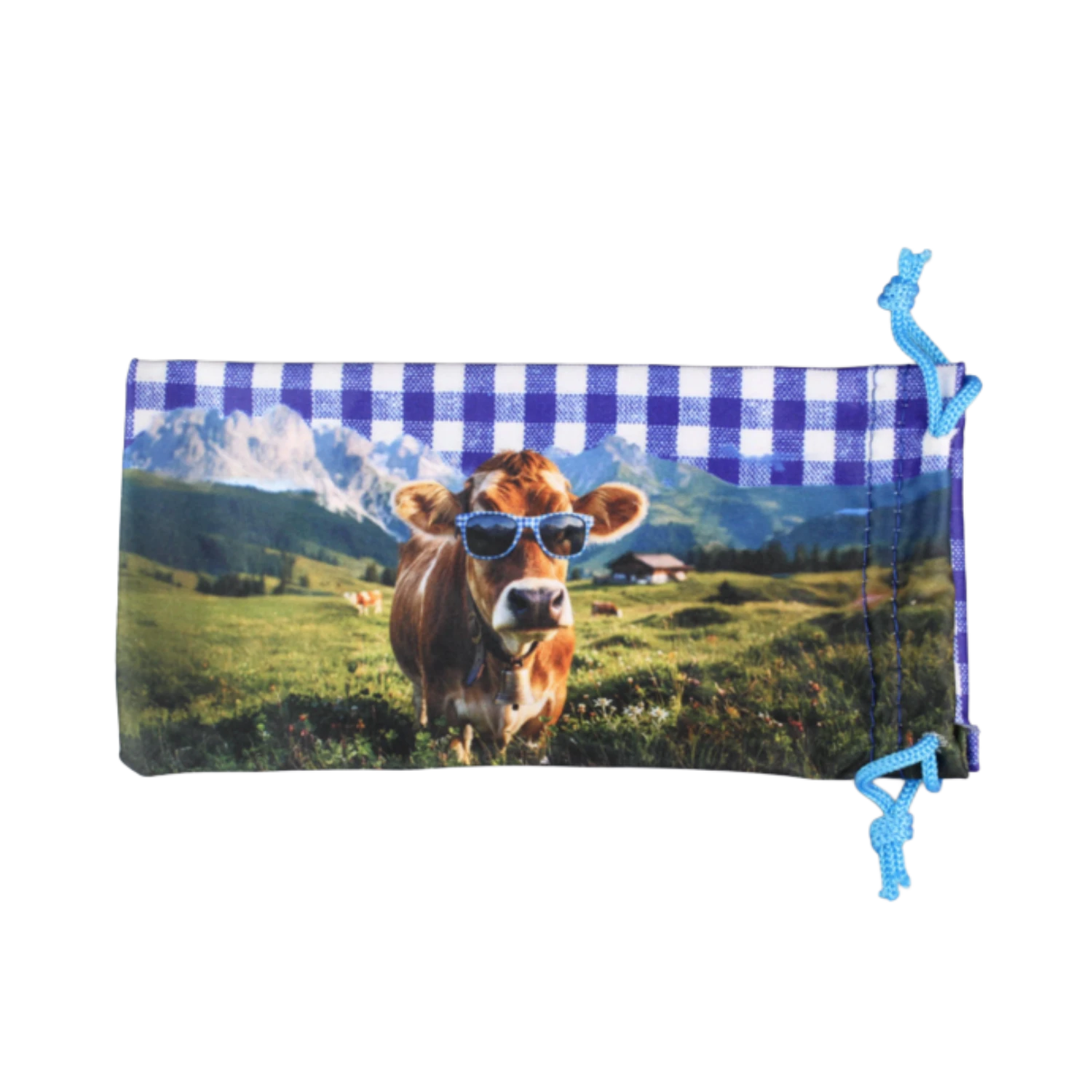 Karo Trachten Sonnenbrille - Dunkelblau