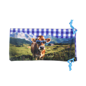 Karo Trachten Sonnenbrille - Dunkelblau