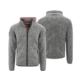 Fleece Jacke ohne Kapuze Herren dunkelgrau