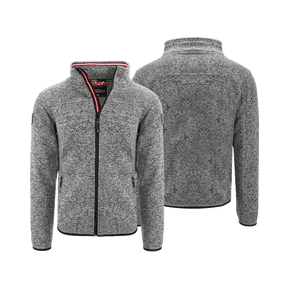 Fleece Jacke ohne Kapuze Herren dunkelgrau