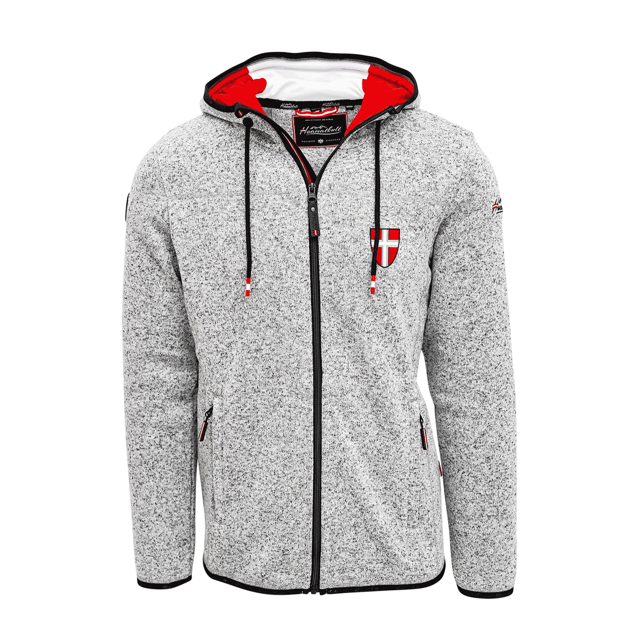Fleece Strickjacke Wien Stickerei