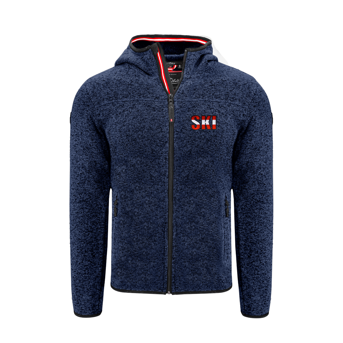 Kultjacke mit Kapuze - Ski rot-weiss-rot