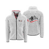 Fleece Weste ohne Kapuze hellgrau Herren Ski Stickerei #Farbe_Hellgrau