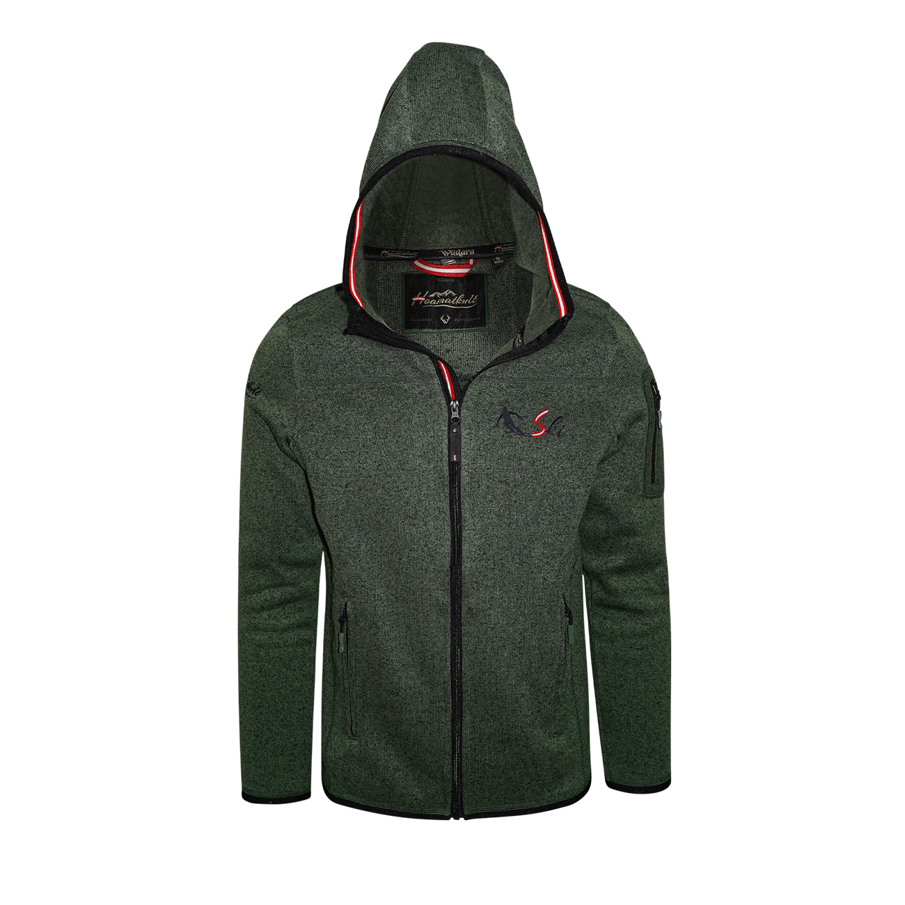 Kultjacke mit Kapuze - Skifahrer