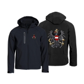 Funktionale Österreich Adler Softshelljacke für Herren #Farbe_Schwarz