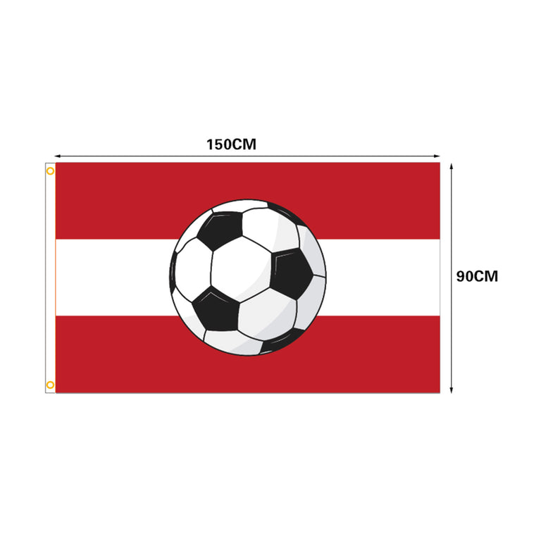 Österreich Fußball Fahne - 150 x 90 cm