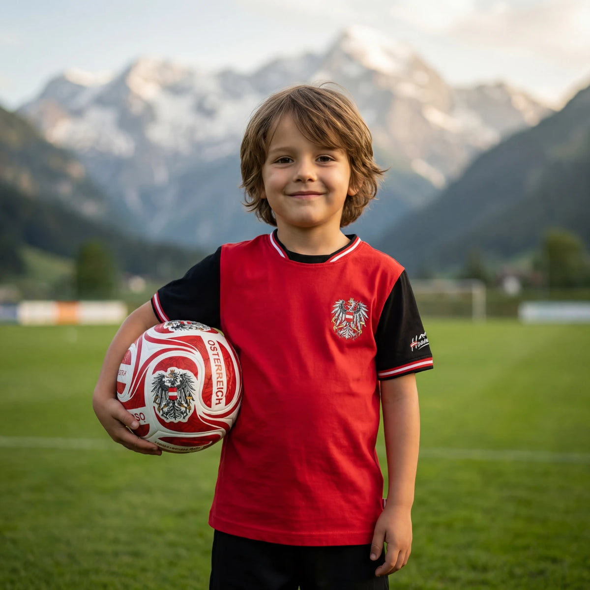 Fußball Shirt Kinder Österreich Adler #Farbe_Rot