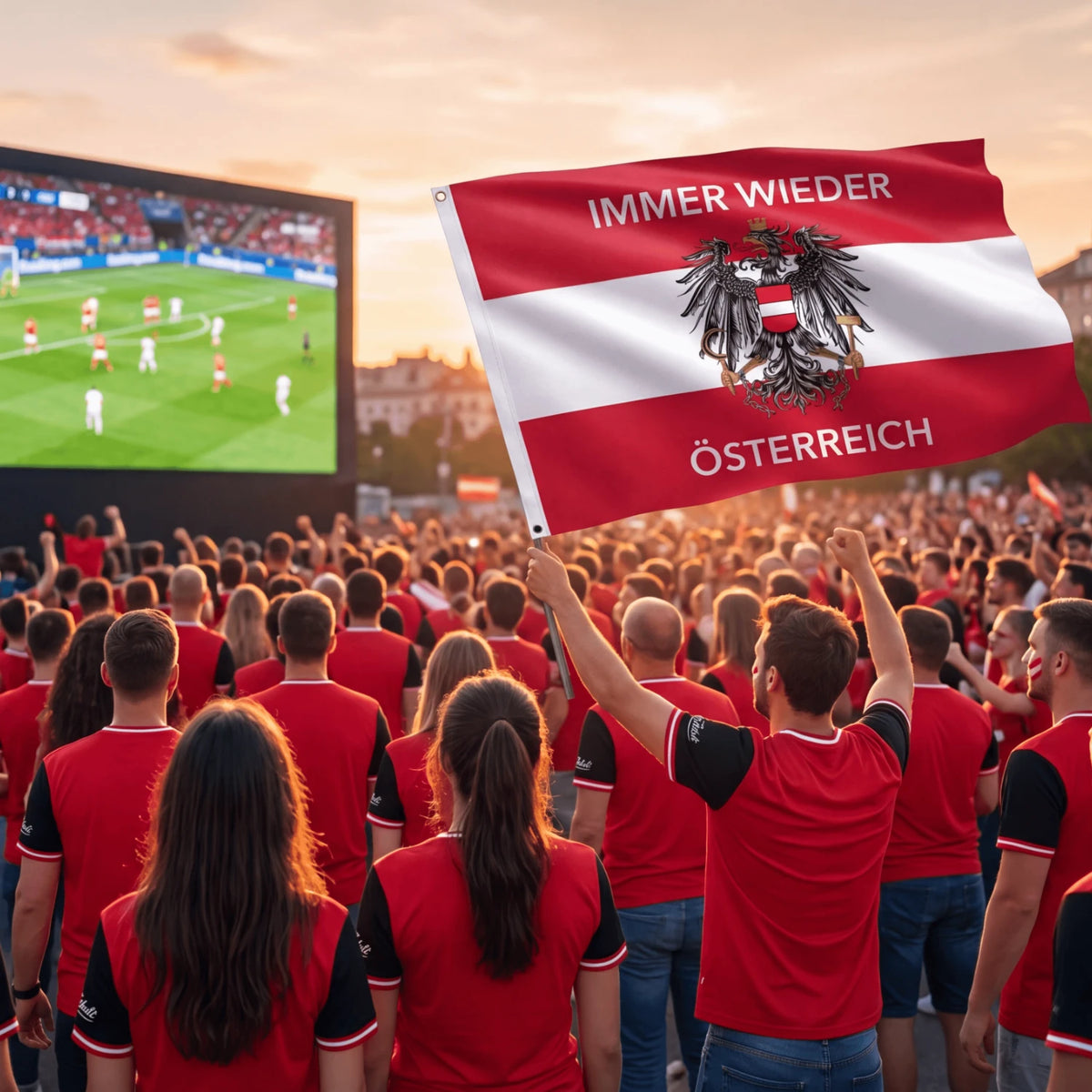 Fußball WM Österreich Fahne