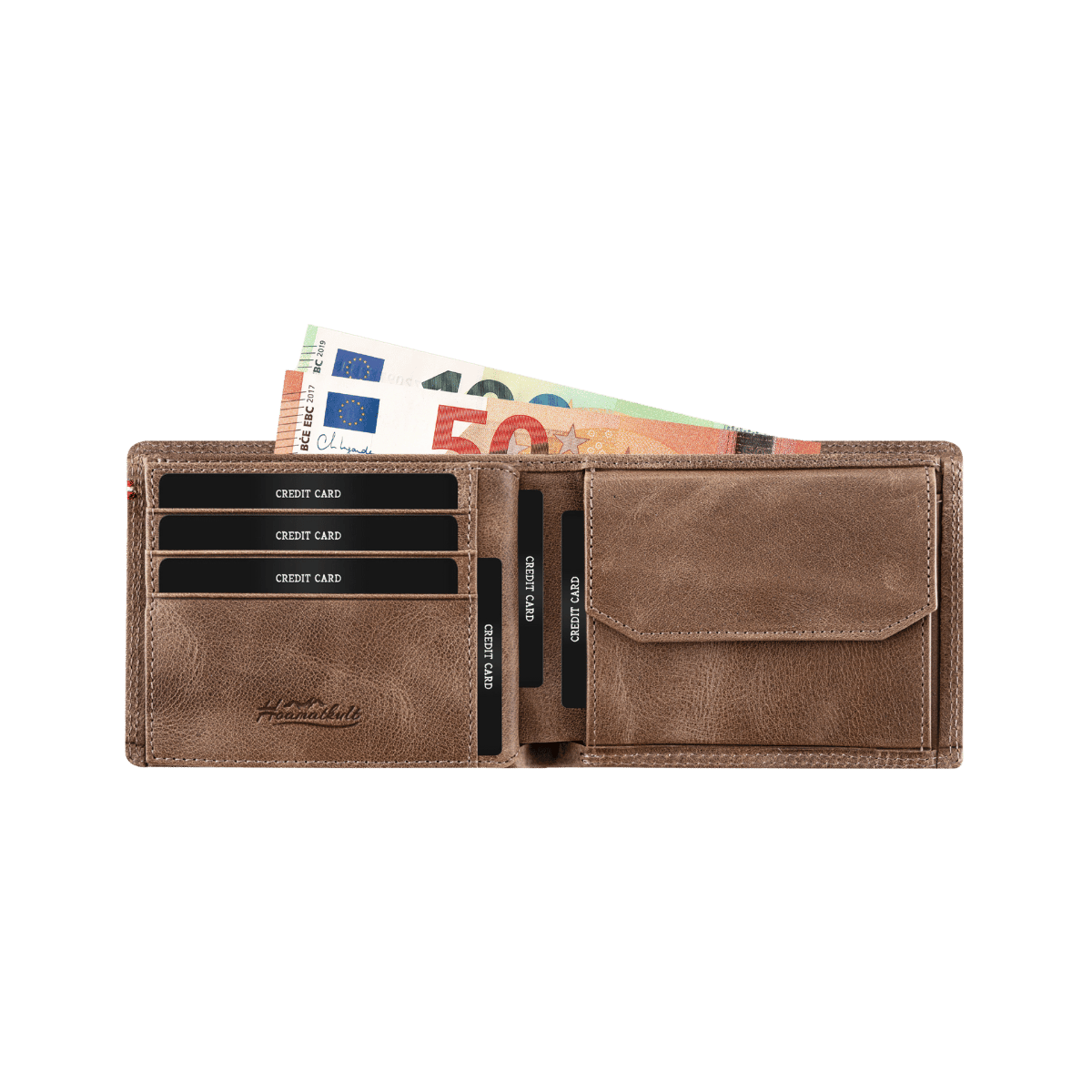 Österreich Adler Geldtasche - Leder Braun