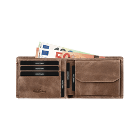 Österreich Adler Geldtasche - Leder Braun