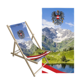 Geschenkpaket Alpensee Liegestuhl Badetuch