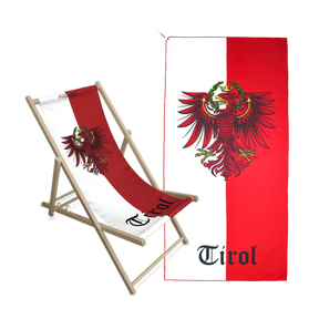 Geschenkpaket Liegestuhl Badetuch Tirol