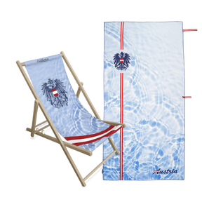Geschenkpaket Liegestuhl Pool badetuch
