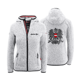 Graue Fleece Jacke Damen Austrian Girl Stick