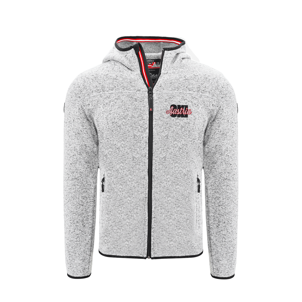 Graue Kultjacke Herren Ski Motiv #Farbe_Hellgrau