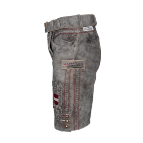 Kult Lederhose Österreich Adler - Vintage Grau