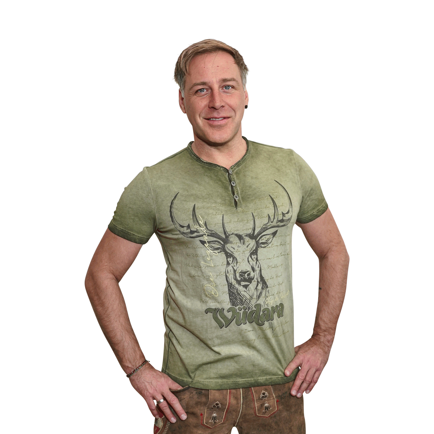 Grünes Hirsch T-Shirt