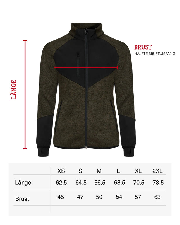 Hirsch Kultjacke Softshell-Fleece - Dunkelgrün