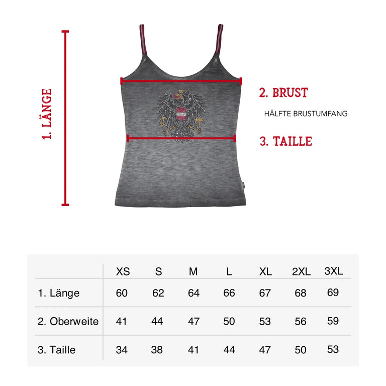 Österreich Glitzer Tanktop - Anthrazit