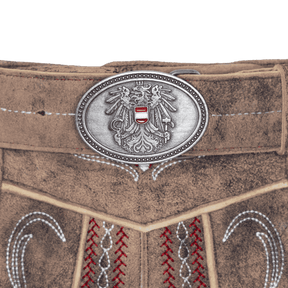 Kult Lederhose Österreich Adler - Vintage Braun