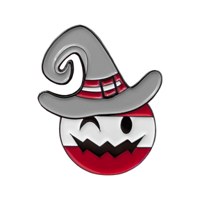 Halloween Anstecknadel Kult Smiley