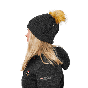Haube Black Damen Glitzer