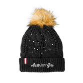 Haube schwarz Glitzer