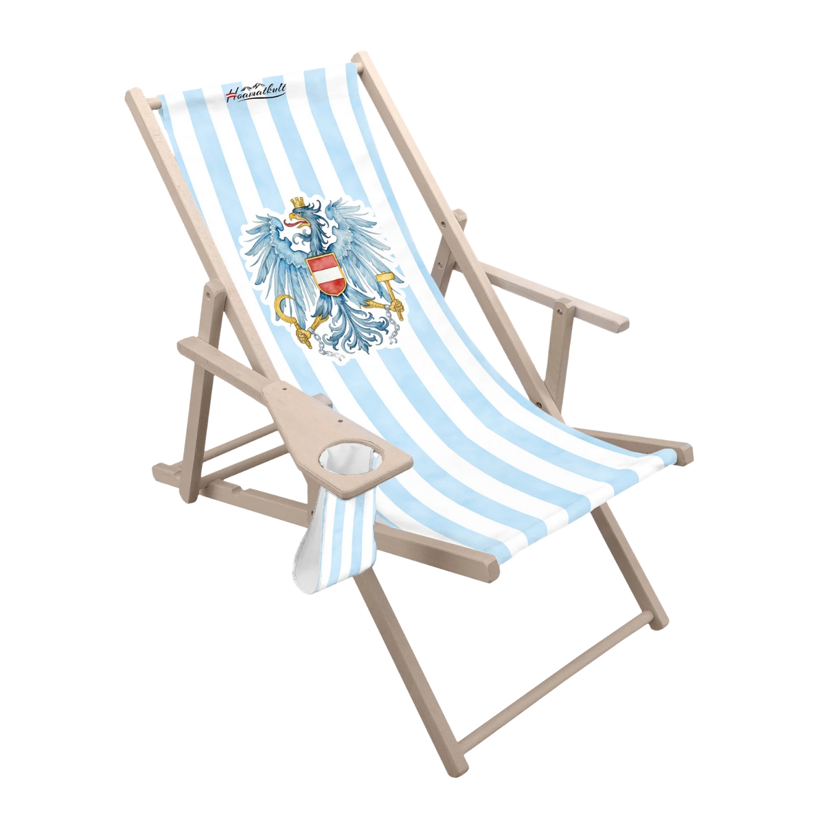 Hellblauer Österreich Adler Strandstuhl