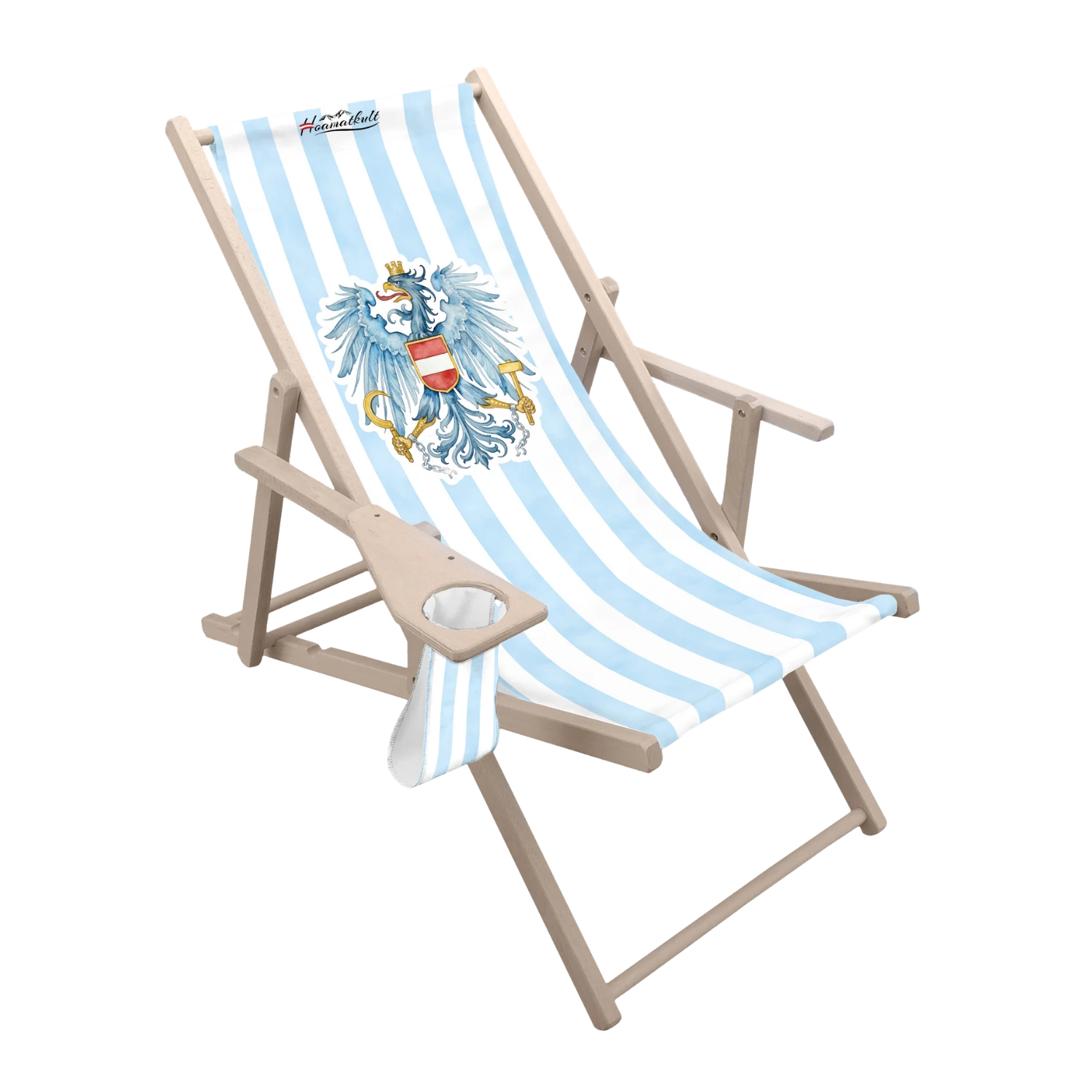 Hellblauer Österreich Adler Strandstuhl