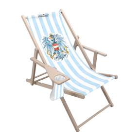 Hellblauer Österreich Adler Strandstuhl
