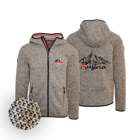 Berg Kultjacke mit Kapuze - Strickoptik