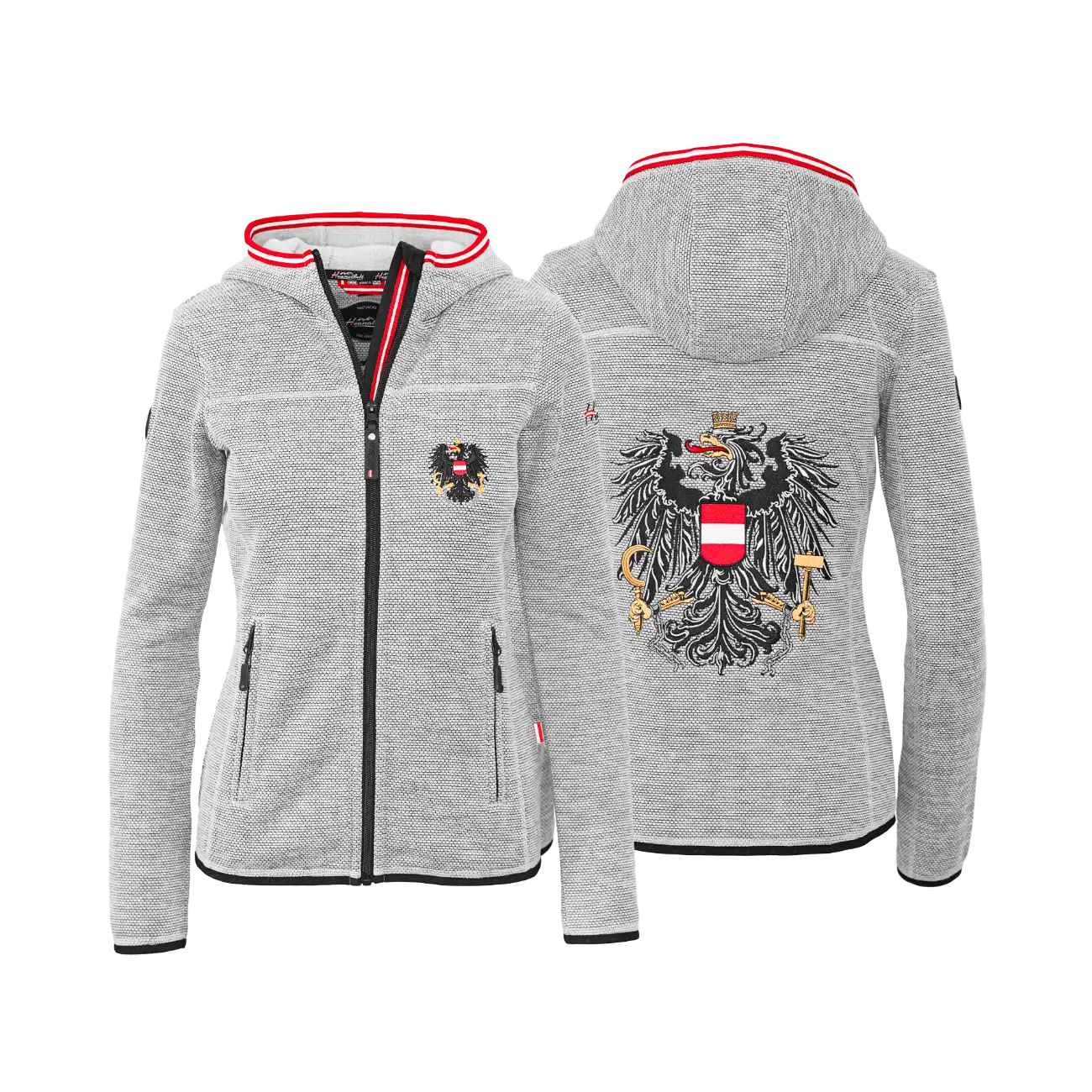 Österreich Kultjacke mit Kapuze - Dobby Fleece