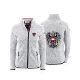 hellgraue Damen Kultjacke ohne Kapuze Österreich Adler #Farbe_Hellgrau