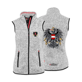 Hellgraue Damen Weste mit Adler Stick #Farbe_Hellgrau