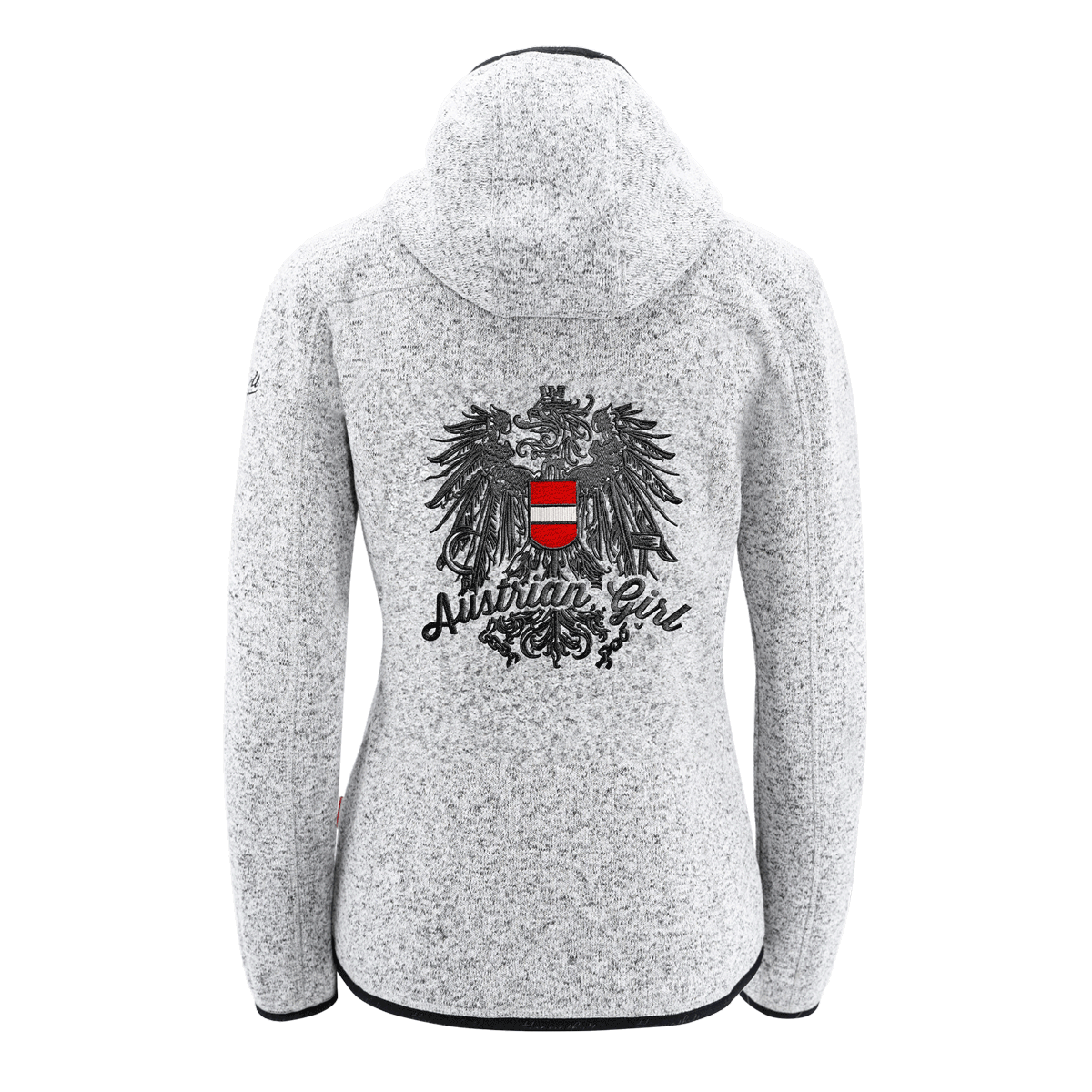 hellgraue Fleece Jacke für Damen Austrian Girl