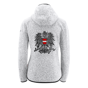 hellgraue Fleece Jacke für Damen Austrian Girl
