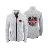 Hellgraue Fleece Jacke für Damen Österreich Adler Stick #Farbe_Hellgrau