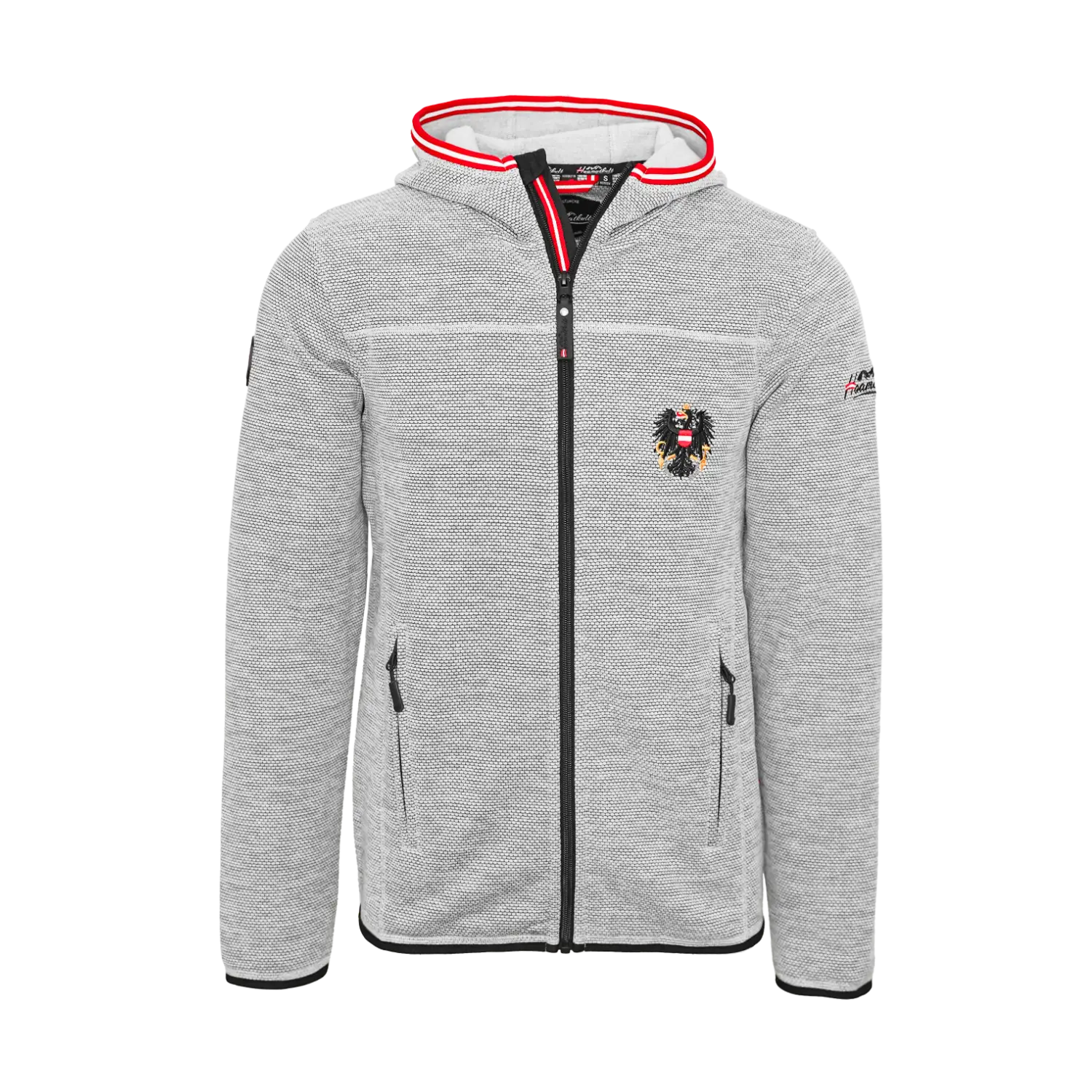 Österreich Adler Kultjacke mit Kapuze - Dobby Fleece