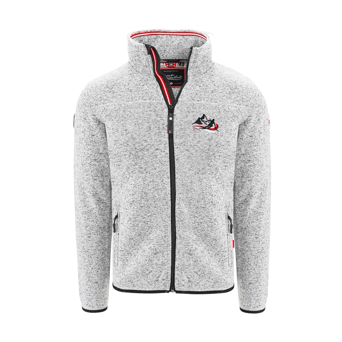 Hellgraue Fleece Weste ohne Kapuze zum Skifahren #Farbe_Hellgrau