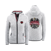 Hellgraue Fußball Fleece Jacke für Damen #Farbe_Hellgrau