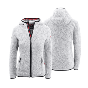 Hellgraue Kultjacke mit Kapuze für Damen Hoamatkult
