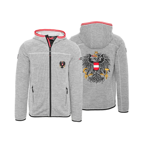 Österreich Adler Kultjacke mit Kapuze - Dobby Fleece