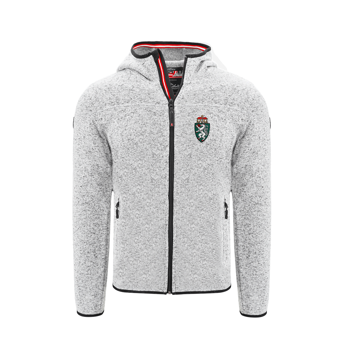 Hellgraue Steiermark Fleece Jacke für Herren #Farbe_Hellgrau