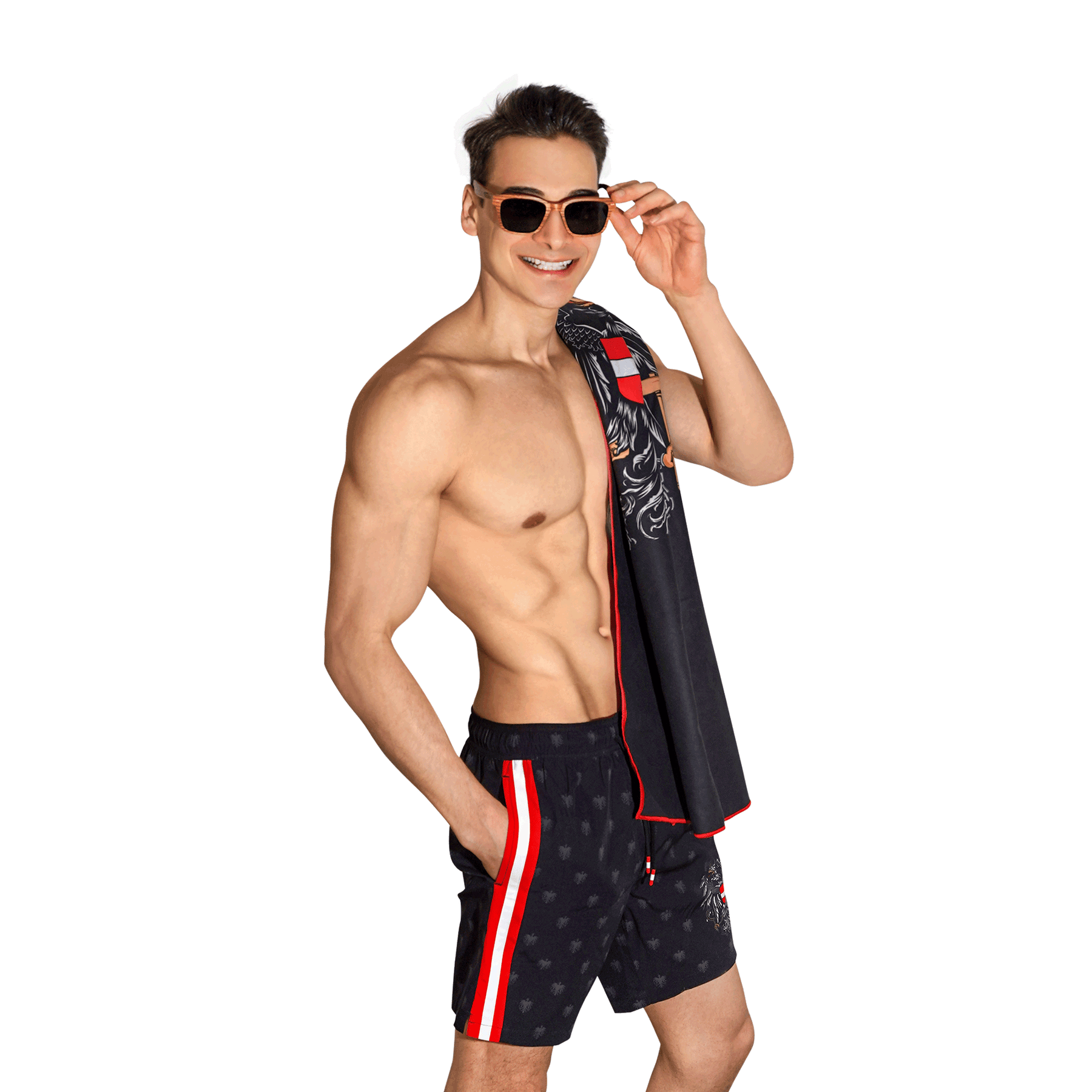 Herren Badehose Österreich Adler