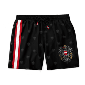 Herren Badehose schwarz Österreich Adler