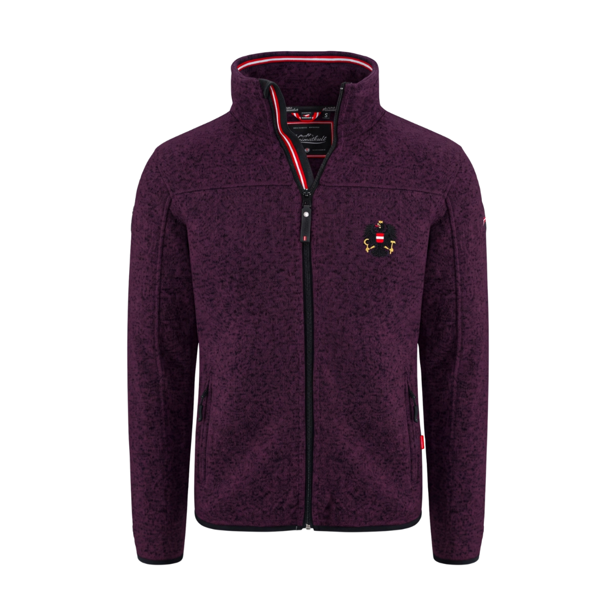 LIMITIERTE Österreich Adler Kultjacke ohne Kapuze - Bordeaux-Violett