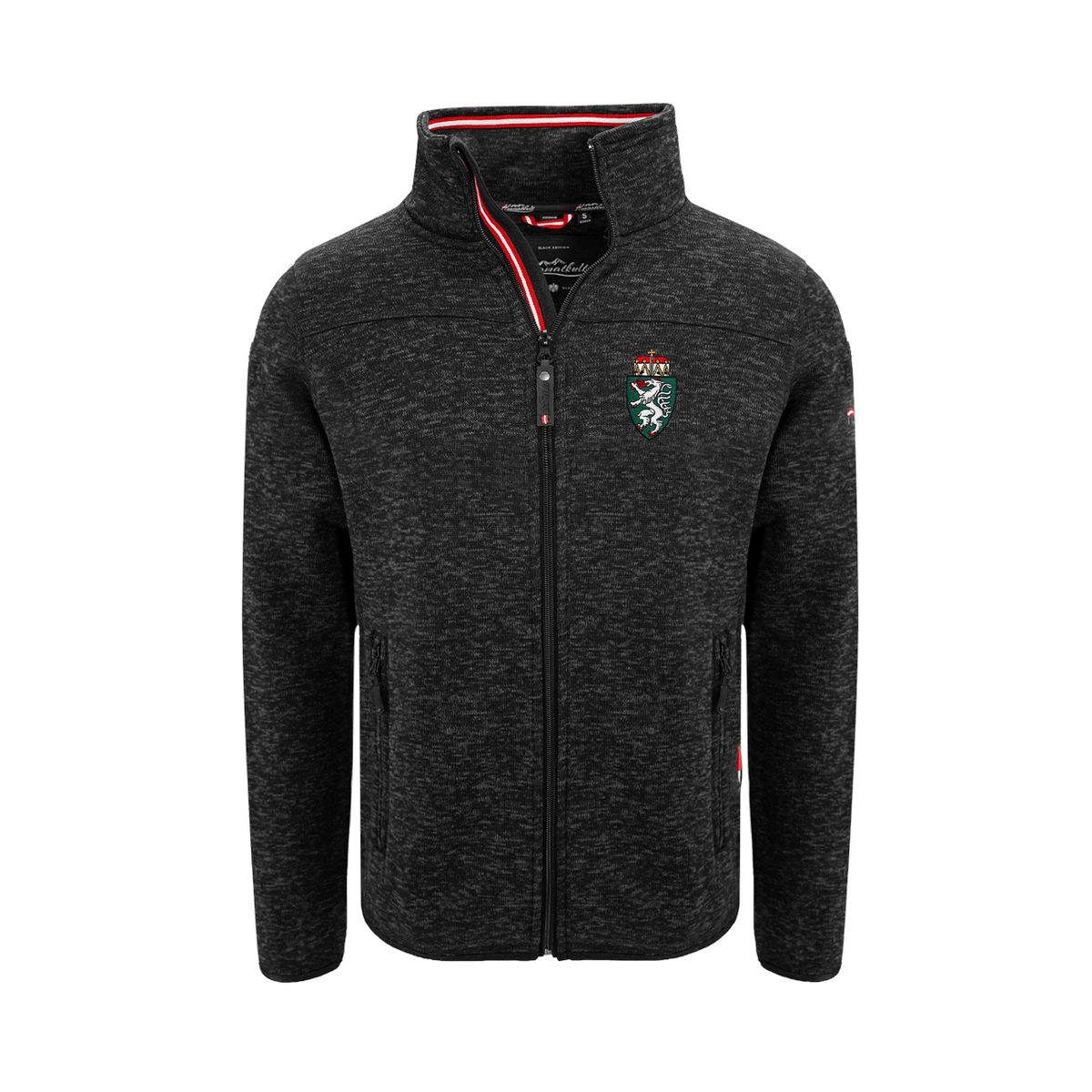 Herren Fleece Jacke schwarz Steiermark #Farbe_Schwarz