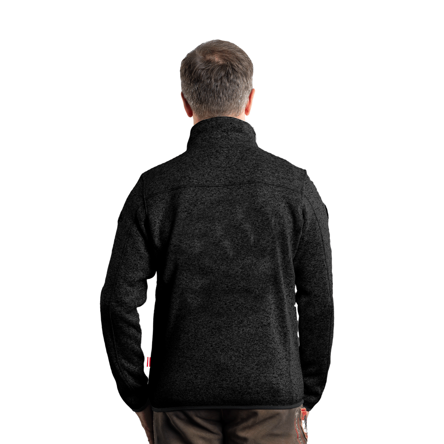 Herren Fleece Weste ohne Kapuze schwarz