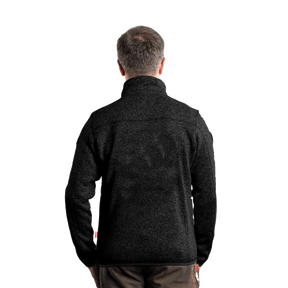 Herren Fleece Weste ohne Kapuze schwarz