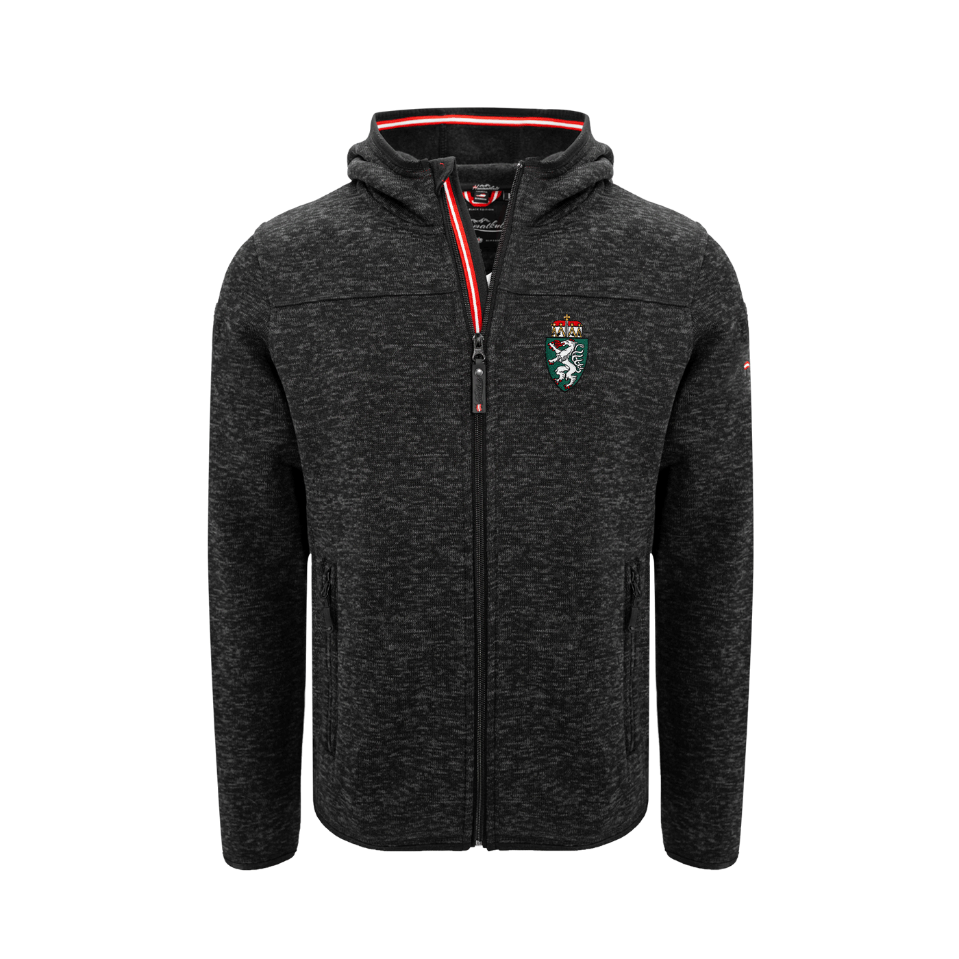 Steiermark Kultjacke mit Kapuze - Schwarz